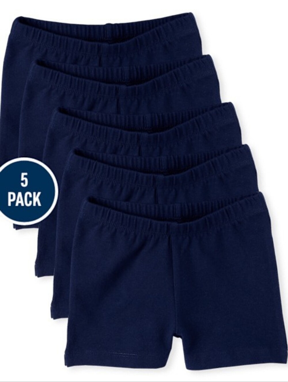New Black 5pk Girls Shorts